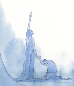 Kristus, bezhříšný Bohočlověk, je šampiónem hříšníků, 2002 (bez papíru na papíře) od Elizabeth Wang