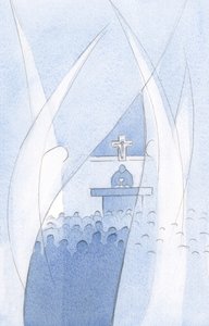 Každý svatý anděl strážný poslouchá Kristovu vůli tím, že ctí toho, koho Kristus žádá, aby hlídal., 2001 (bez papíru) od Elizabeth Wang