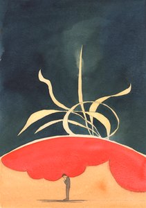 Z vroucí duše, která nabízí upřímnou chválu Bohu, velké „plameny“ slávy vyskočí do nebe, 2003 (bez papíru) od Elizabeth Wang