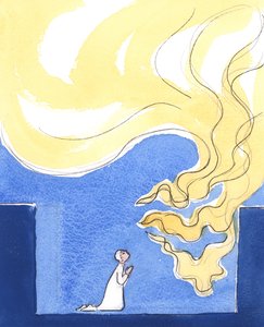 Bůh je čistý jako oheň, 2003 (bez papíru na papíře) od Elizabeth Wang