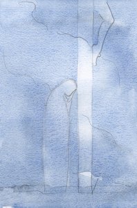 Nasměroval můj pohled na Jeho drahocennou krev, prolitou za naše hříchy, a na Jeho Svatý Kříž, jasně na dohled., 2001 (bez papíru) od Elizabeth Wang