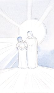 Pozval mě, abych nosil Jeho oděv a byl „jiným Kristem“ a s láskou dělal Jeho dílo, 2000 (bez papíru) od Elizabeth Wang