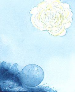 Nebe bylo reprezentováno jako obrovská květina, v jejímž srdci byla krásná, voňavá, oslnivá svatyně, 2003 (bez papíru na papíře) od Elizabeth Wang