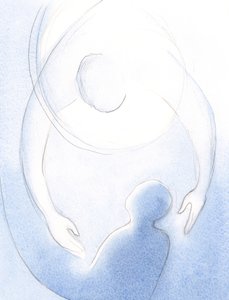Jak velká je Otcova láska k kající duši, když Bůh objímá duši jedním rychlým, něžným pohybem odpuštění., 2001 (bez papíru) od Elizabeth Wang