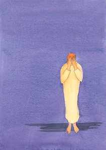 Pokud vytrváme v temnotě modlitby, Bůh nás nakonec povede ke svému světlu a moudrosti, 2000 (bez papíru na papíře) od Elizabeth Wang