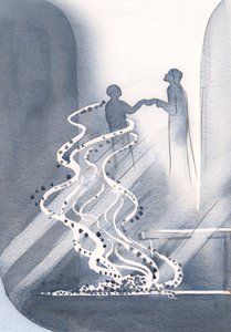 Ve svatém přijímání naše malé hříchy padají jako popel, když nás Kristus pozvedá, abychom sdíleli svou radost, 2000 (bez papíru) od Elizabeth Wang