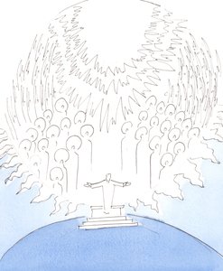 Je to, jako by nebe sestoupilo až do církevní svatyně, 2004 (bez papíru) od Elizabeth Wang