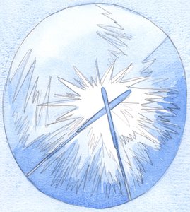 Když jsme byli blízko Kristu, a tak jsme planoucí Jeho láskou, můžeme doufat, že ‚podpálíme‘ jiné duše, 2002 (bez papíru na papíře) od Elizabeth Wang
