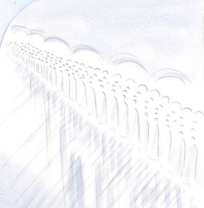 Moje radost přetéká, když Kristus při přijímání spojuje mou duši s uctíváním andělů a svatých, 2000 (bez papíru na papíře) od Elizabeth Wang