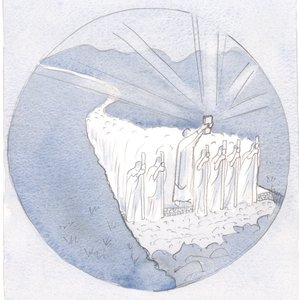 Na cestě posvátné tradice, s Písmem svatým vzhůru, kráčí učitelé: biskupové a kněží se vším lidem., 2001 (bez papíru) od Elizabeth Wang