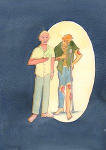 Někdo v těžkém hříchu, který to popírá, je jako muž, který předstírá, že vypadá normálně, ale ve skutečnosti má hnisavé boláky, které odmítá prozradit lékaři, 2003 (bez papíru) od Elizabeth Wang