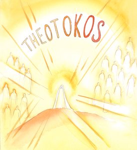 Blahoslavená Panna Maria je „Theotokos“, nositelka Boha, „Matka Boží“, 2001 (bez papíru) od Elizabeth Wang