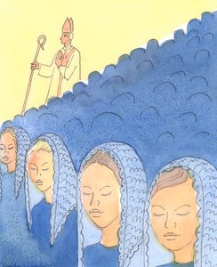Zakrytí a odkrytí hlavy je pro Bishops důležité, 2004 (bez papíru) od Elizabeth Wang