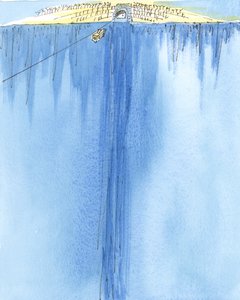 Cesta od života ke smrti je jako být na lanovce mezi dvěma horami, 2004 (bez papíru) od Elizabeth Wang