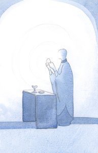 Kristovo světlo zářilo při zasvěcení., 2001 (bez papíru) od Elizabeth Wang