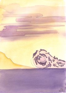 Liturgie je jako obrovská vlna oceánu. Pokud se aktivně ponoříme dovnitř, může nás to přenést na břehy nebes, 2003 (bez papíru na papíře) od Elizabeth Wang