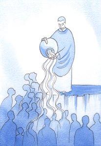 Hlavním úkolem těch, kteří sdílejí Kristovo kněžství, je spasit duše, očistit je Kristovou drahocennou krví, Jeho obětí a Jeho svátostmi, 2002 (bez papíru) od Elizabeth Wang