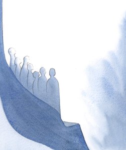 Čím statečněji duše roste a natahuje se k Bohu, tím blíže k Otci přivádí všechny, kdo jsou v jejím srdci!, 2001 (bez papíru) od Elizabeth Wang