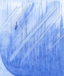 Ten, kdo po smrti odmítne Boha, ‚padne‘ jako kámen do nekonečné propasti., 2001 (bez papíru) od Elizabeth Wang