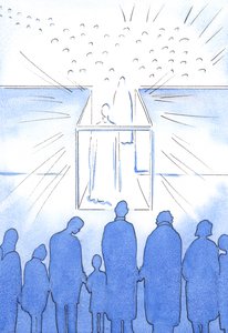 Svatostánek je jako chodba do nebe, kde se můžeme setkat s Kristem a jeho svatými a připravit se na nebe na konci života, 2002 (bez papíru) od Elizabeth Wang