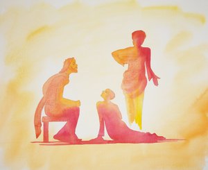Žena, která hodně miluje a je jí hodně odpuštěno, 2001 (bez papíru) od Elizabeth Wang