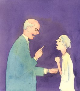 Někteří lidé v mocných pozicích zneužívají svou moc, 2005 (akvarel na papíře) od Elizabeth Wang