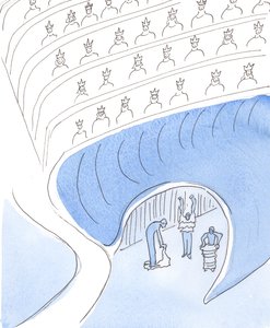 Nedaleko nebe je místo zvané Očistec, kam lidé přicházejí, aby se připravili na nebe, 2004 (bez papíru na papíře) od Elizabeth Wang