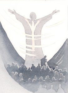 Můžeme spojit všechny své úmysly s Kristovou mocnou modlitbou při mši, schovat se za jeho roucho, důvěřovat Jeho zásluhám, 2000 (bez papíru) od Elizabeth Wang