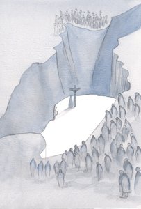Jaká propast před námi leží při mši, když jsme se stali součástí jediné oběti za hřích, spojeni s tím minulým věkem, kdy nás Kristus na kříži spasil., 2001 (bez papíru) od Elizabeth Wang