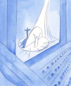 Když je Kristus před námi skutečně přítomen, ve svaté oběti, jsme přítomni celému Jeho životu, který je nyní „v“ Něm, 2002 (bez papíru) od Elizabeth Wang