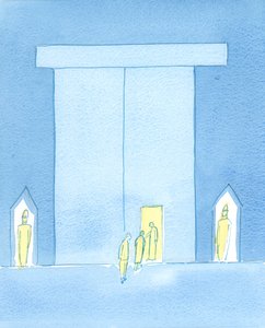 Když se modlíme, přistupujeme k paláci našeho Nebeského krále, 2003 (bez papíru) od Elizabeth Wang