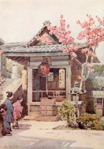 Buddhistická svatyně (barva litho) od Ella Du Cane