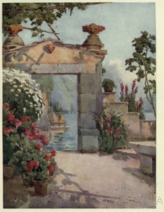 Dveře u Varenny, Lago di Como, Ilustrace z „Italských jezer“ od Richarda Bagota