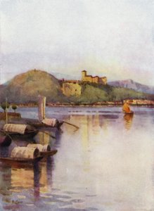 Angera, jezero Maggiore (barva litho) od Ella Du Cane