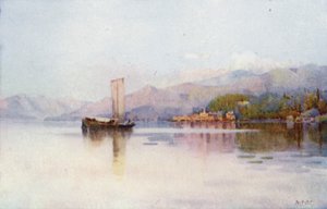 Bellagio, jezero Como (barva litho) od Ella Du Cane
