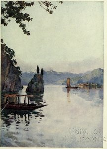 Il Punto di Bellagio, jezero Como, ilustrace z 