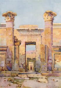 Medinet-Habu (Black Litho) od Ella Du Cane