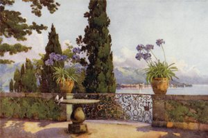 Pallanza z Isola Bella, jezero Maggiore (barevné lito)