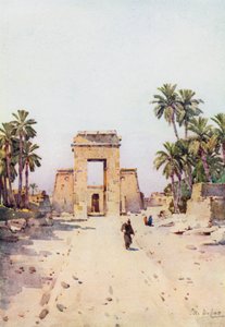 Brána Euergetes, Karnak (barevné lito) od Ella Du Cane
