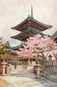 Pagoda, Kyomidzu (barva litho) od Ella Du Cane
