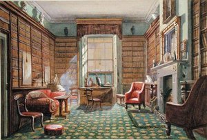 The Consulting Rooms of No.2 Rodney Street, Liverpool, cca 1830 (akvarel na papíře) od Ellen Bickerstaffe