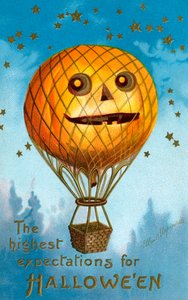 Halloweenská dýně horkovzdušný balón
