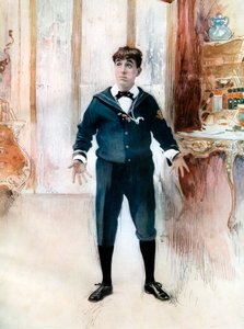 Weedon Grossmith ve filmu The New Boy, c1902.