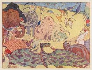 Noemova archa: Ti, kteří nechtěli jít dovnitř (barevná litografie) od Elmer Boyd Smith