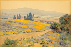 Kalifornská jarní krajina, ca. 1920. od Elmer Wachtel