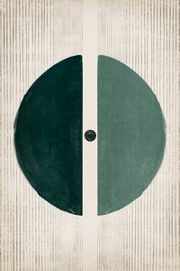 Minimalistický rozdělený zelený kruh od Ema Paraschiv