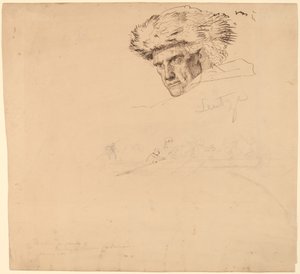 Studie pro „Washington Crossing the Delaware“ [recto] od Emanuel Gottlieb Leutze