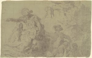 Studie na „Westward the Course of Empire Takes Its Way“ od Emanuel Gottlieb Leutze