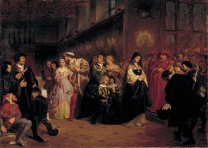 Námluvy Anny Boleynové od Emanuel Gottlieb Leutze