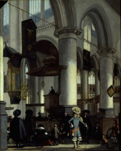 Interiér starého kostela, Delft, c. 1680. od Emanuel de Witte